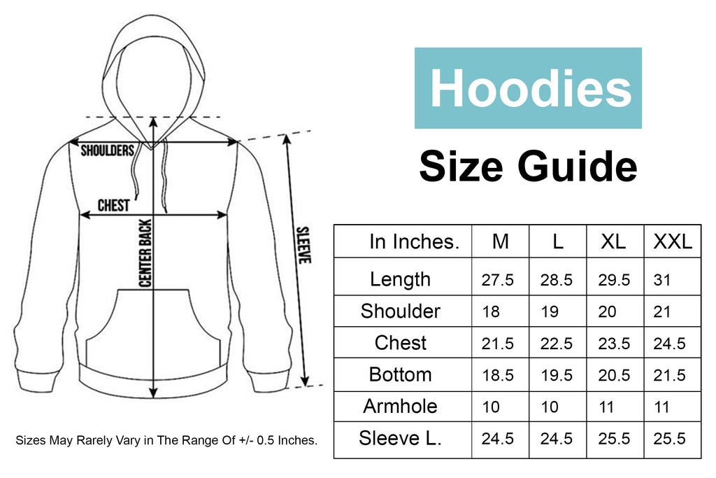 Hoodie Size Chart