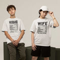 Husband Wife Oversized Couple T Shirt