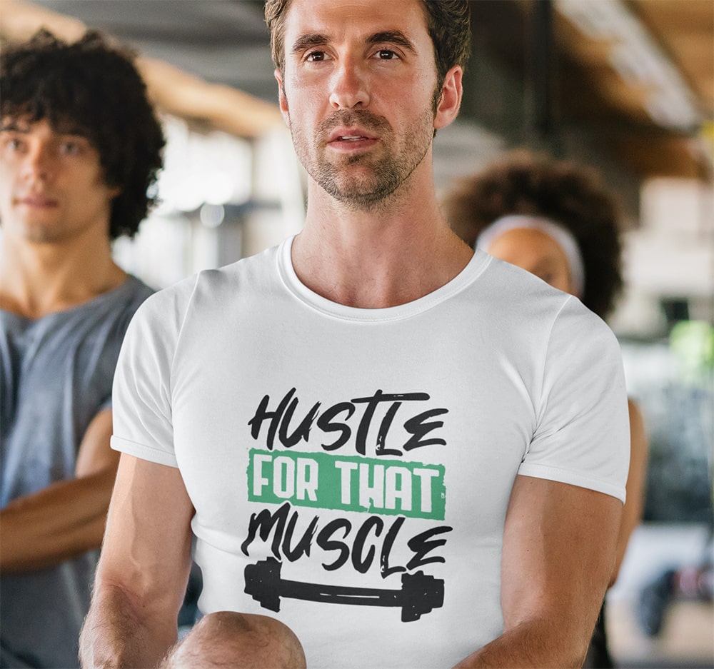 Hustle for Muscle Gym T Shirt