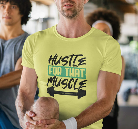 Hustle for Muscle Gym T Shirt