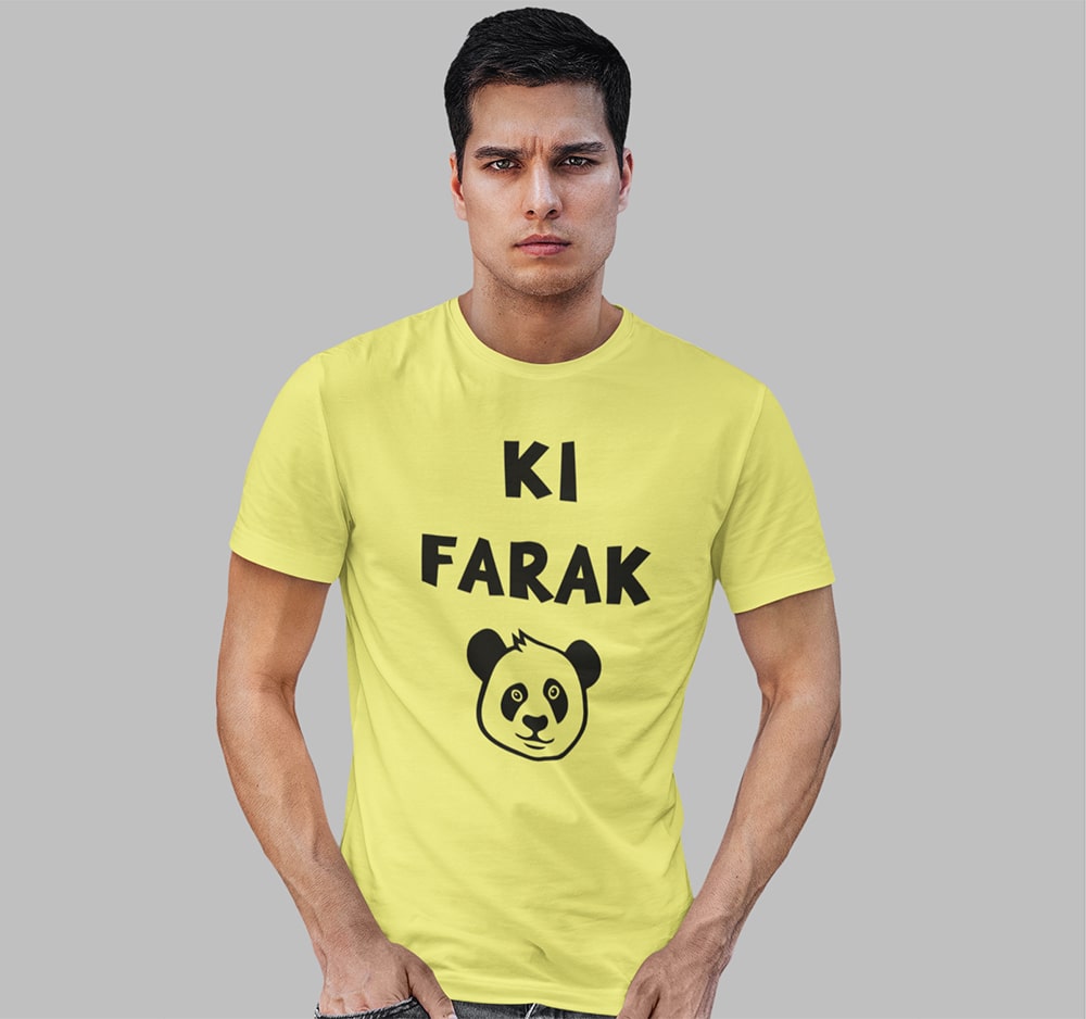 Ki Farak Panda - Men Punjabi T Shirt