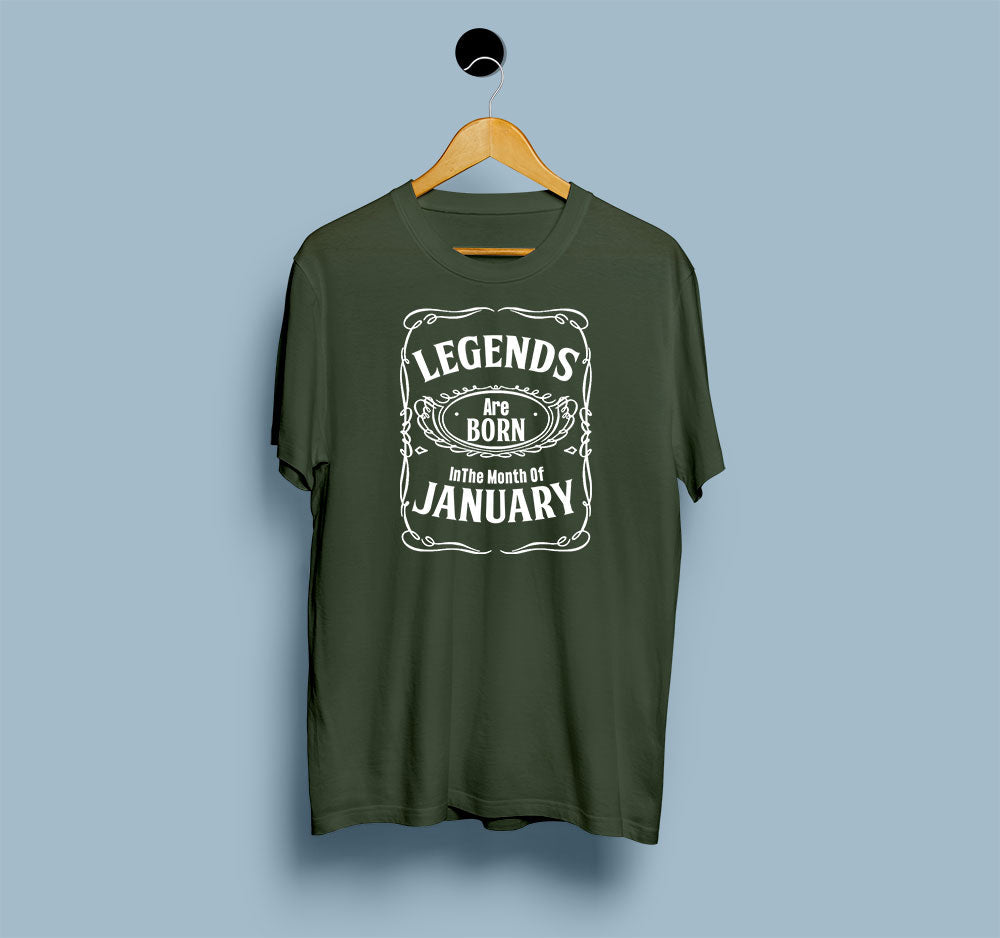 Legends Are Born In January - Men T Shirt