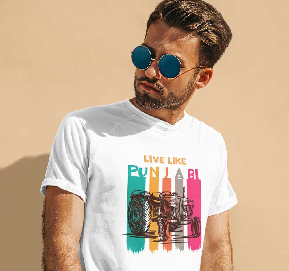 Live Like Punjabi - Men Punjabi T-Shirts