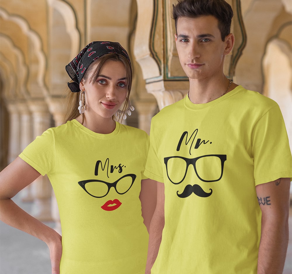 Mr Mrs Couple T Shirts