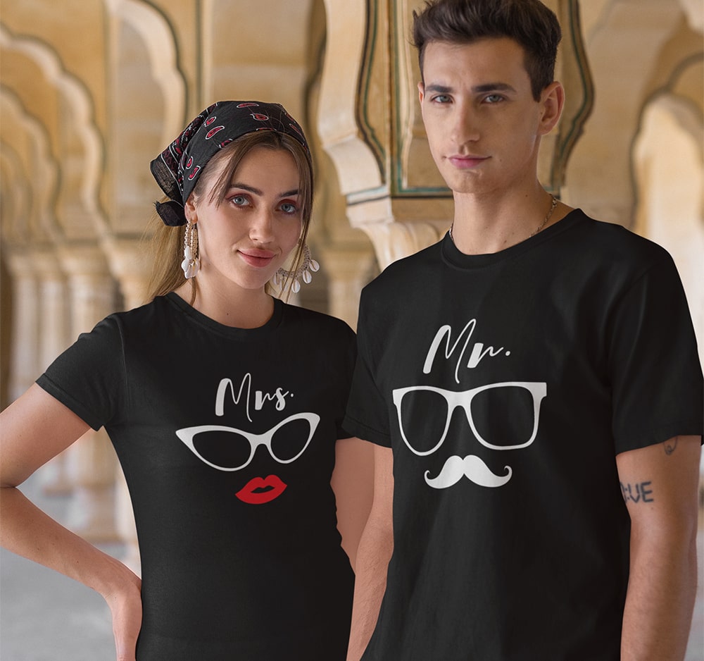 Matching Mr And Mrs Couple T Shirt - Main Image
