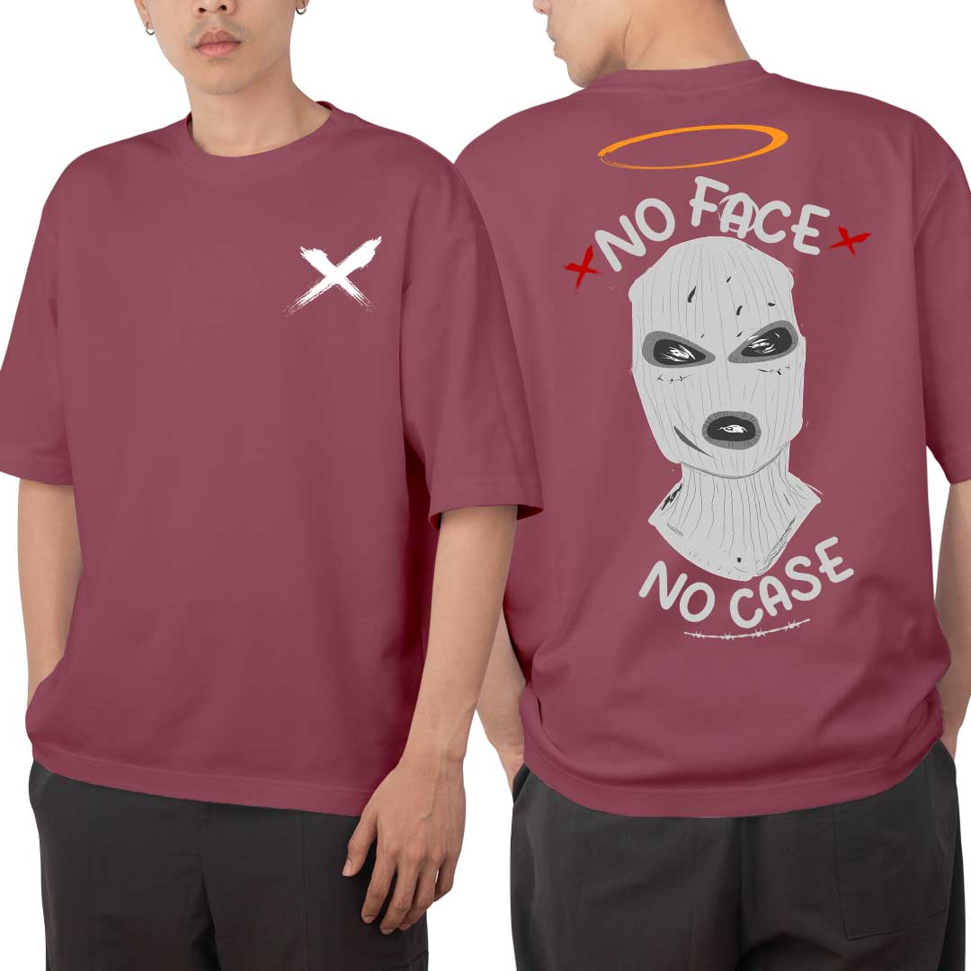 No Face No Case Gangster Oversized T Shirt