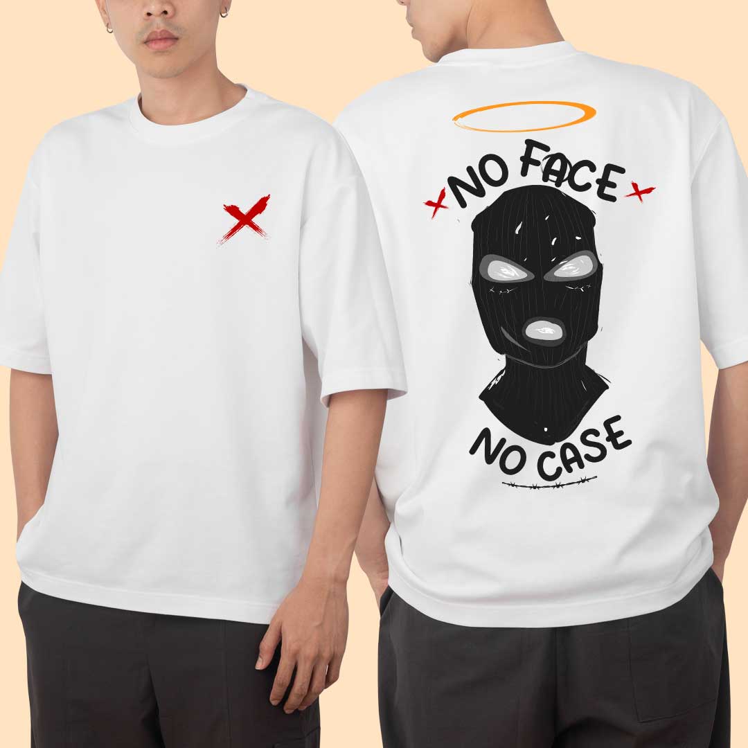 No Face No Case Gangster Oversized T Shirt
