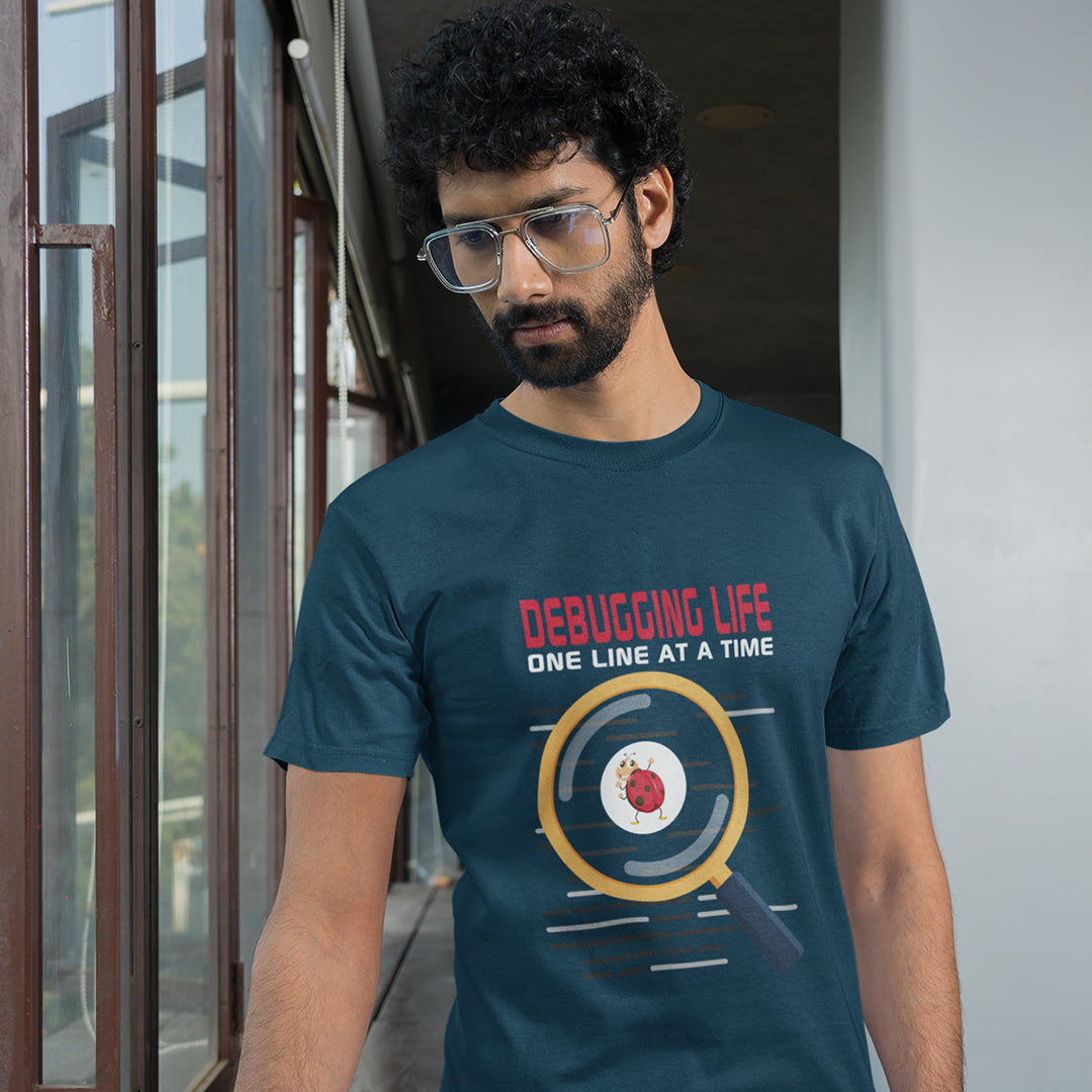 Debugging Life T Shirt - Printed engineering Tshirt Online For Men ...