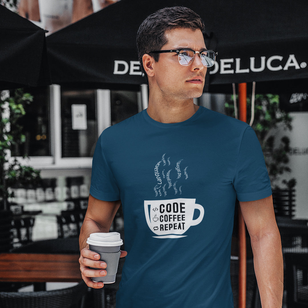 Code Coffee Repeat Programmers T Shirt