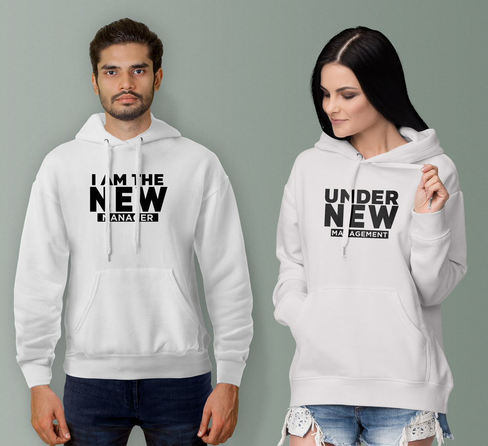 Manager Under New Management Couple Hoodies