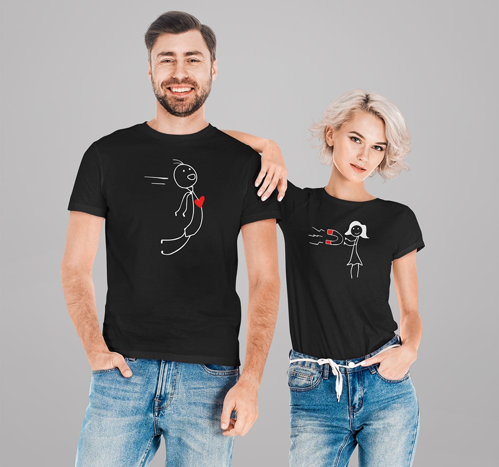 Love Magnet Couple T Shirts