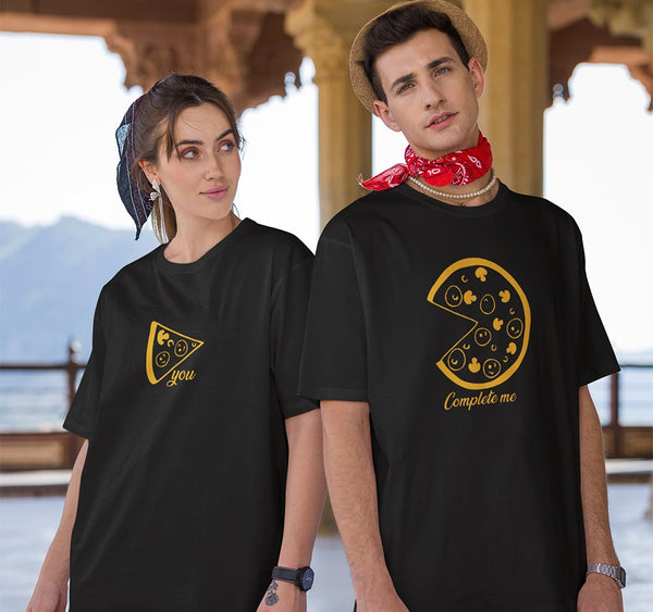 Buy Matching Pizza Slice Couple T Shirts Online India Punjabi Adda