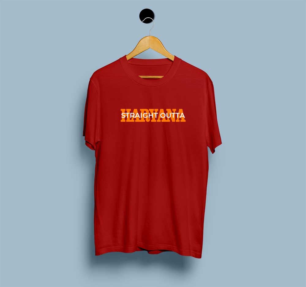 Haryana Straight Outta Men T Shirt