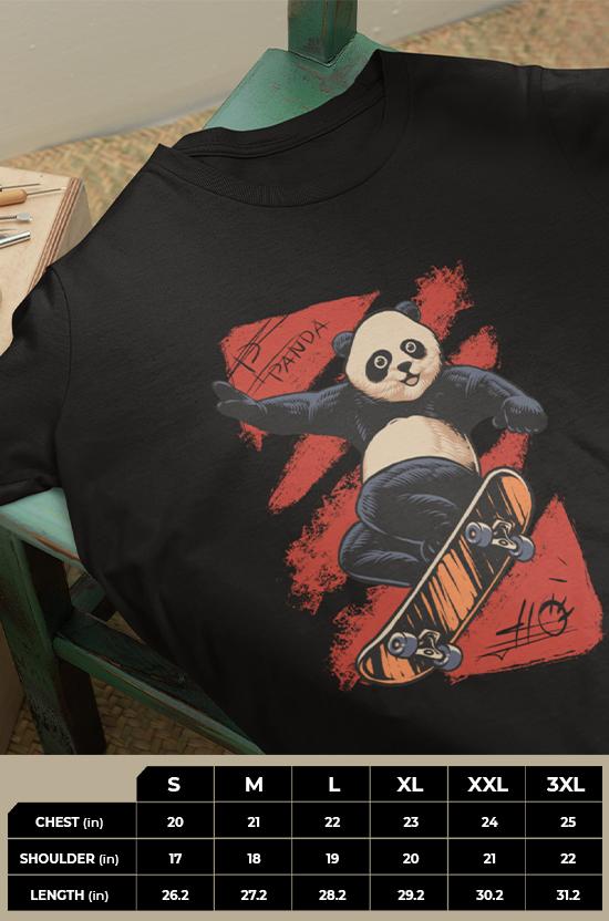 Panda - Men Graphic Lycra T-Shirt