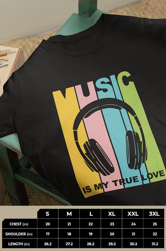 Music is my True Love - Men Lycra T-Shirt
