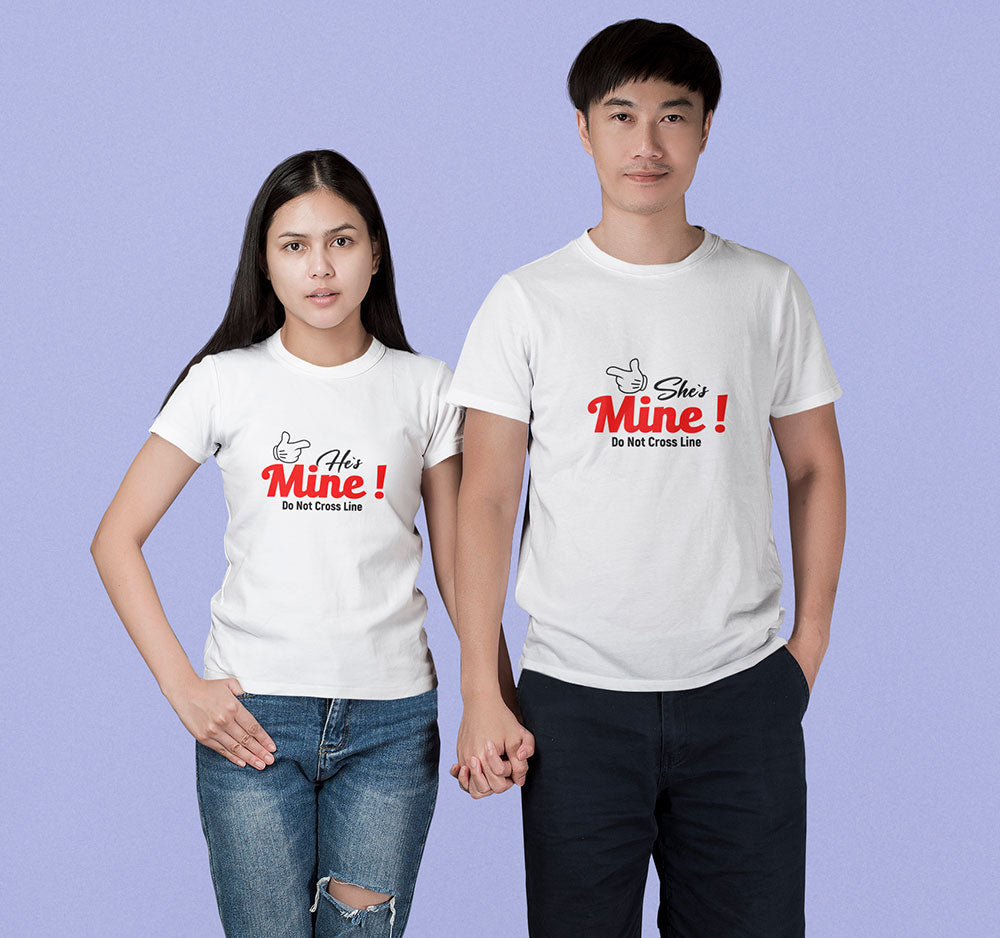 She is Mine He is Mine Couple T Shirt