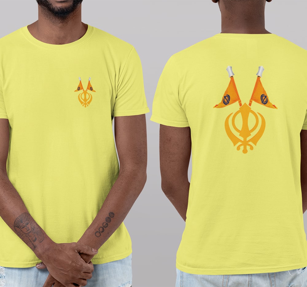 Sikh Khanda Men Punjabi T Shirt