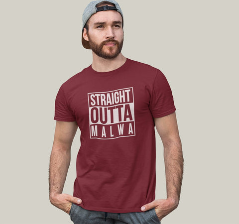 Straight Outta Malwa - Men Punjabi T Shirt