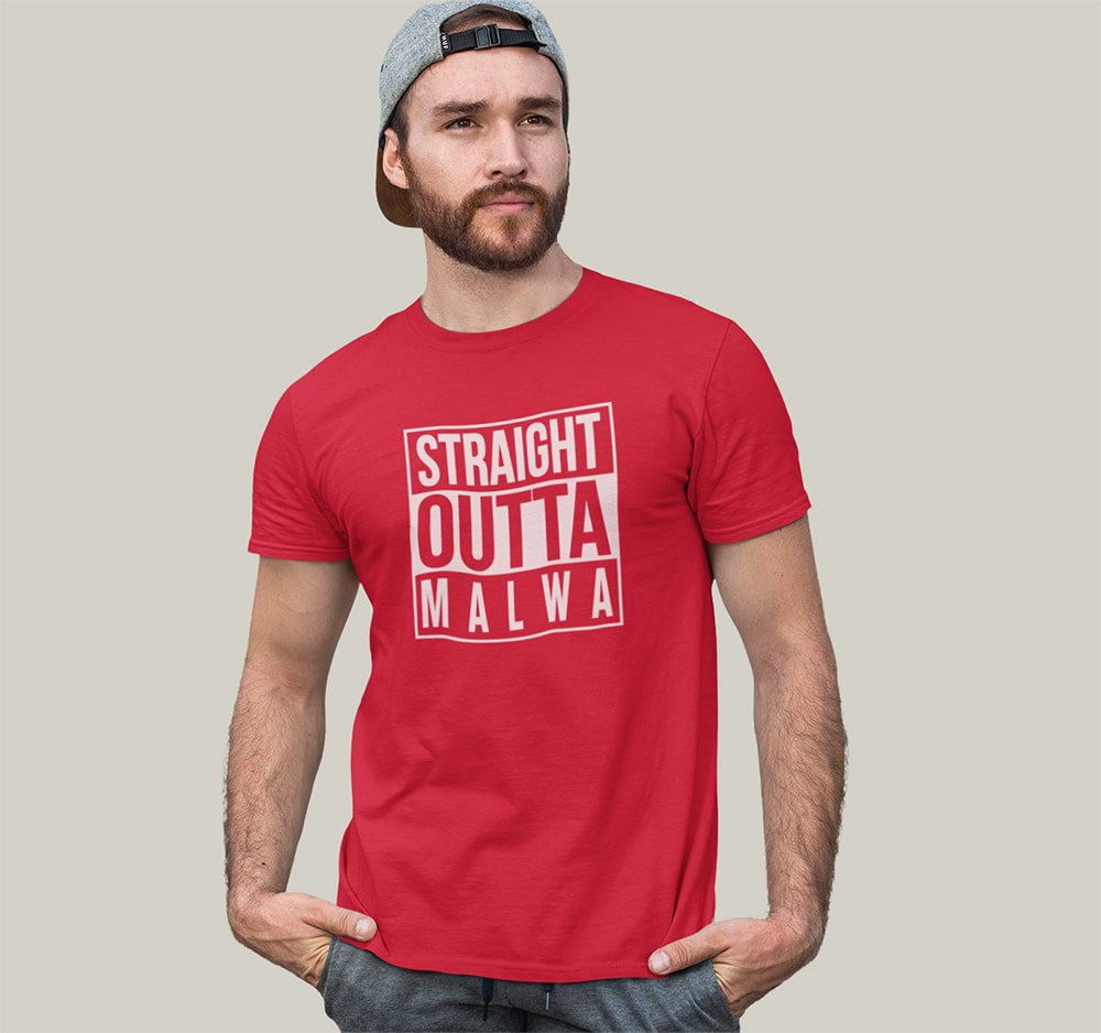 Straight Outta Malwa - Men Punjabi T Shirt