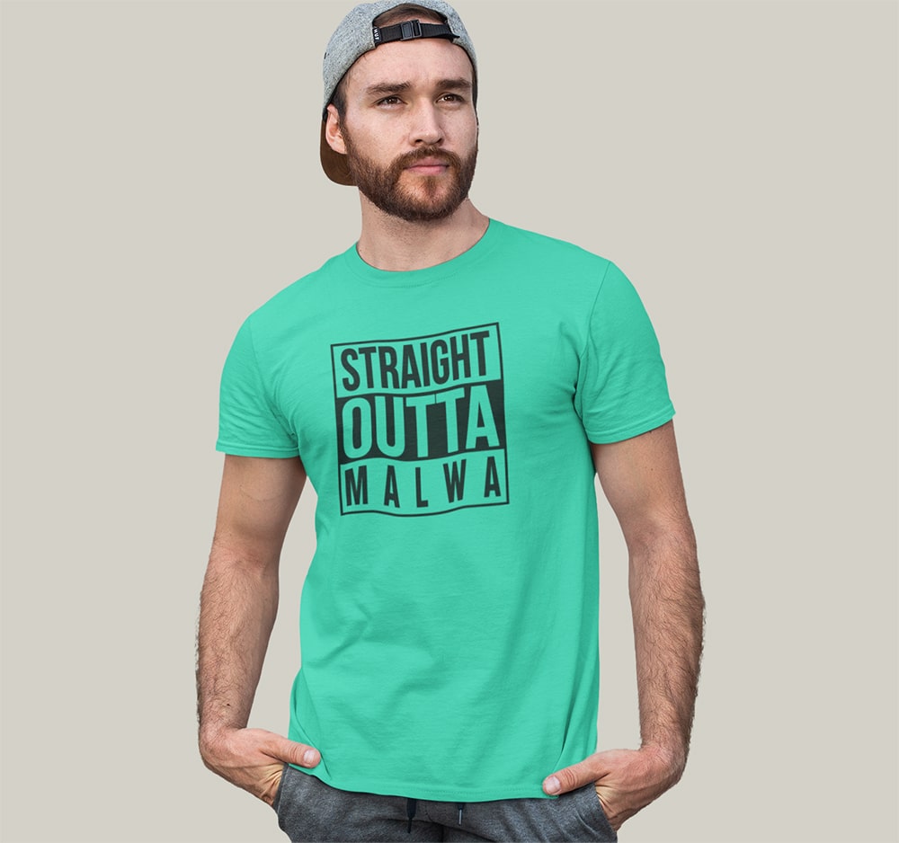 Straight Outta Malwa - Men Punjabi T Shirt