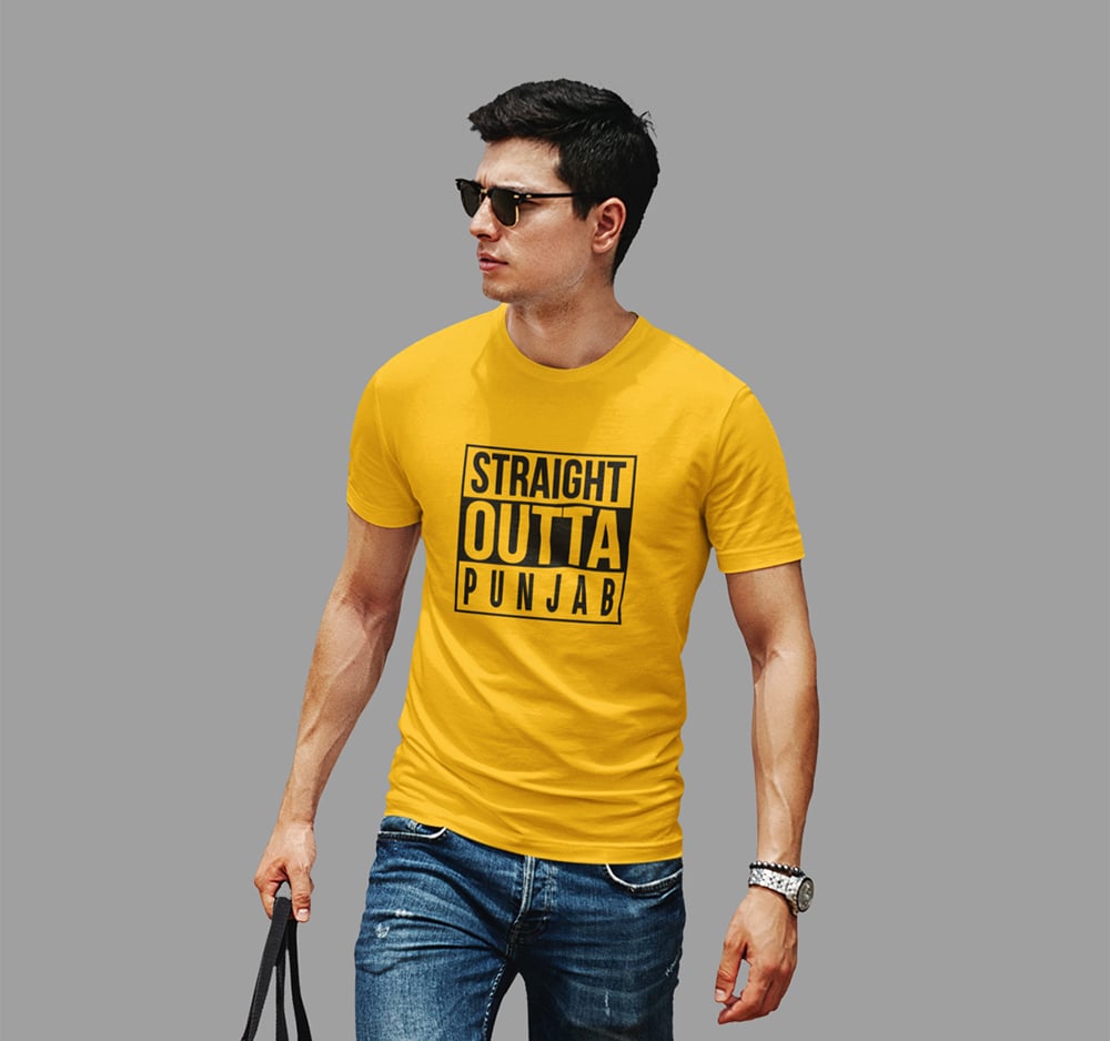 Straight Outta Punjab - Men T Shirts