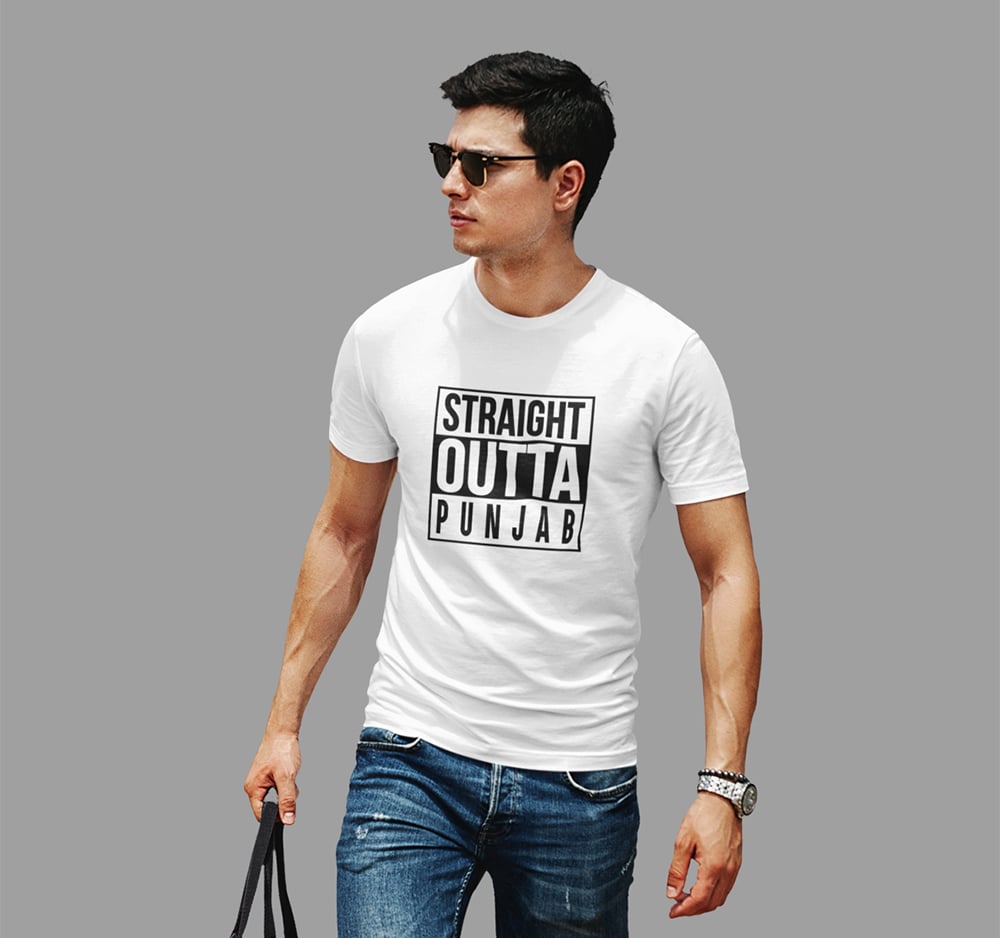Straight Outta Punjab - Men T Shirts