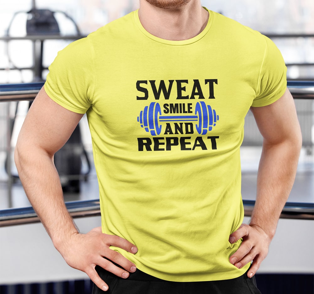 Sweat Smile And Repeat Gym T Shirt