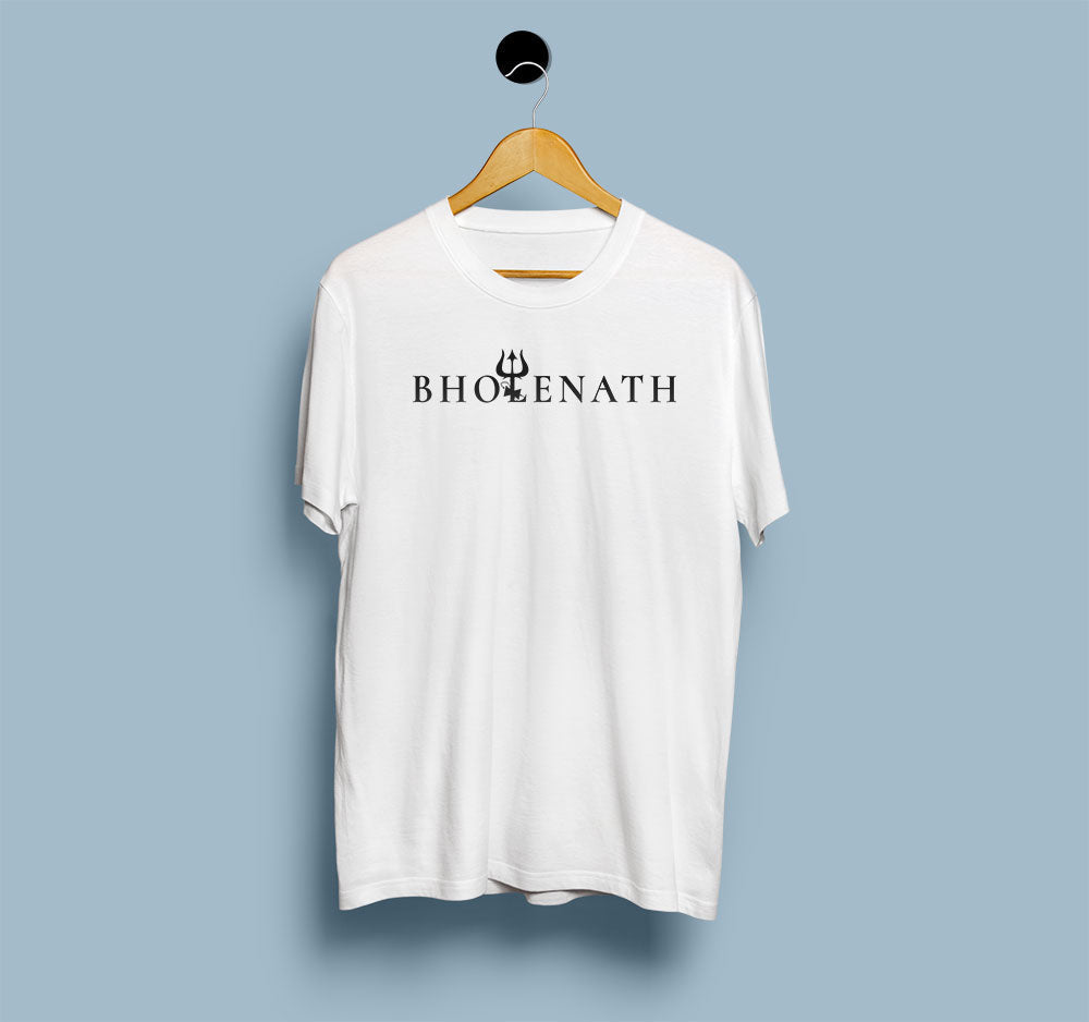 bholenath white t shirt