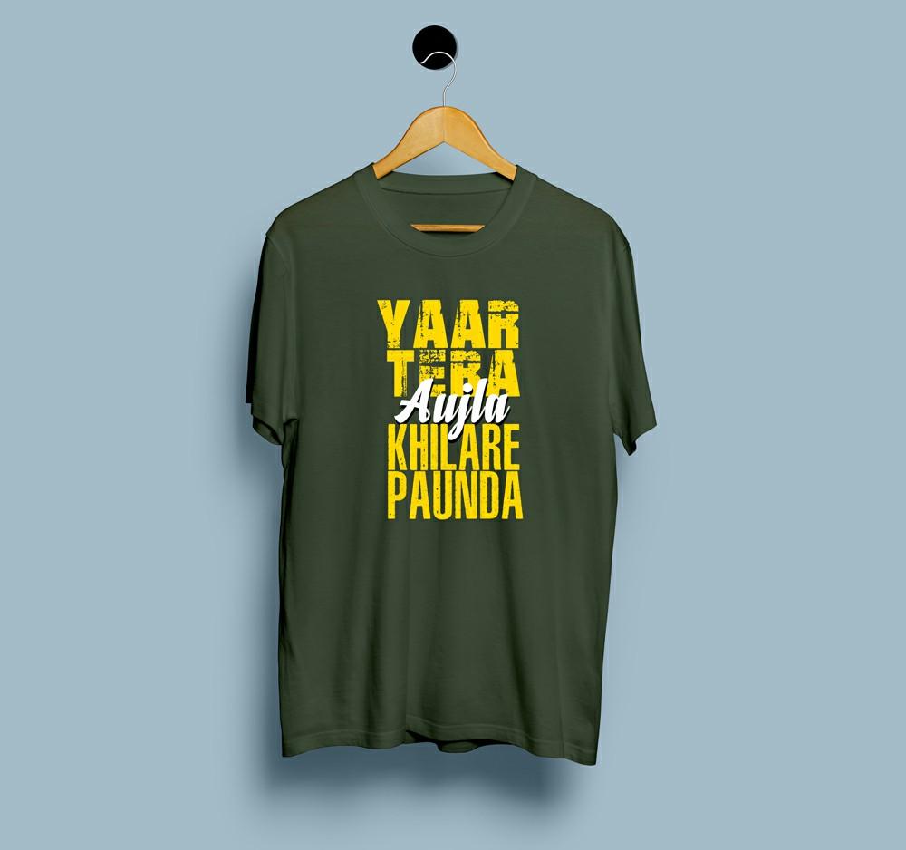 Yaar Tera Aujla Khilare Paunda Men T-shirt