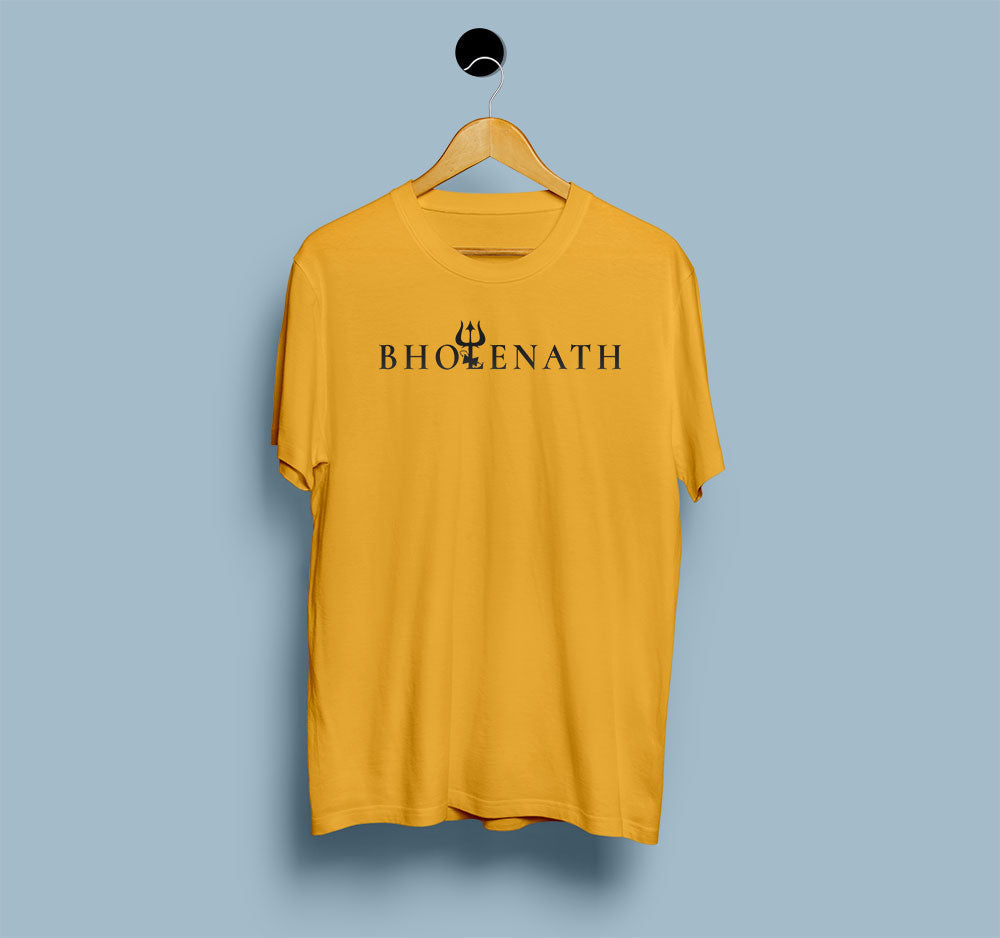 bholenath golden yellow t shirt