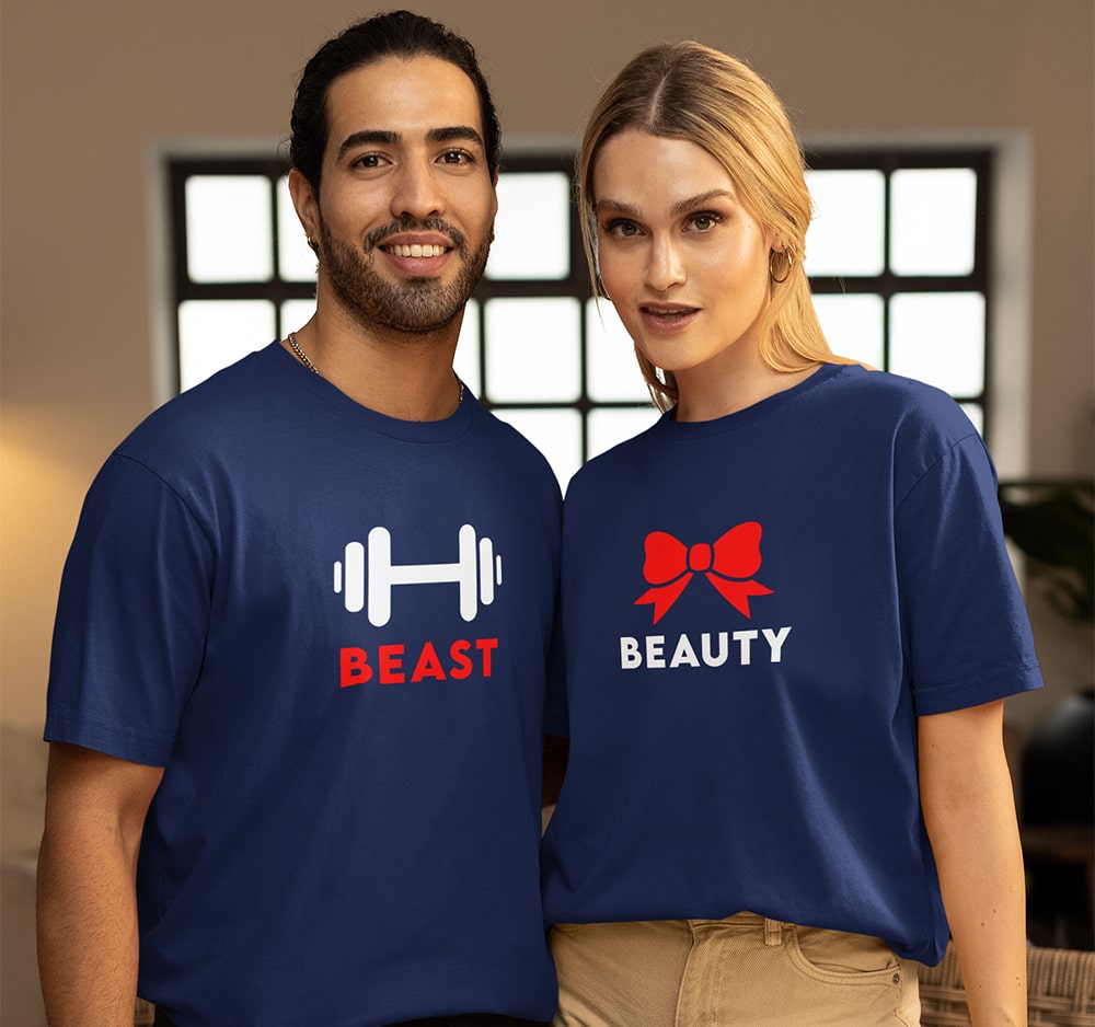 Beauty And Beast Couple T Shirt