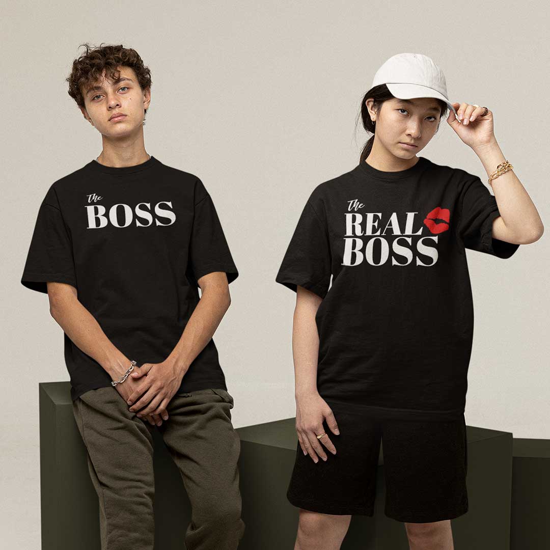the boss oversized couple t shirts