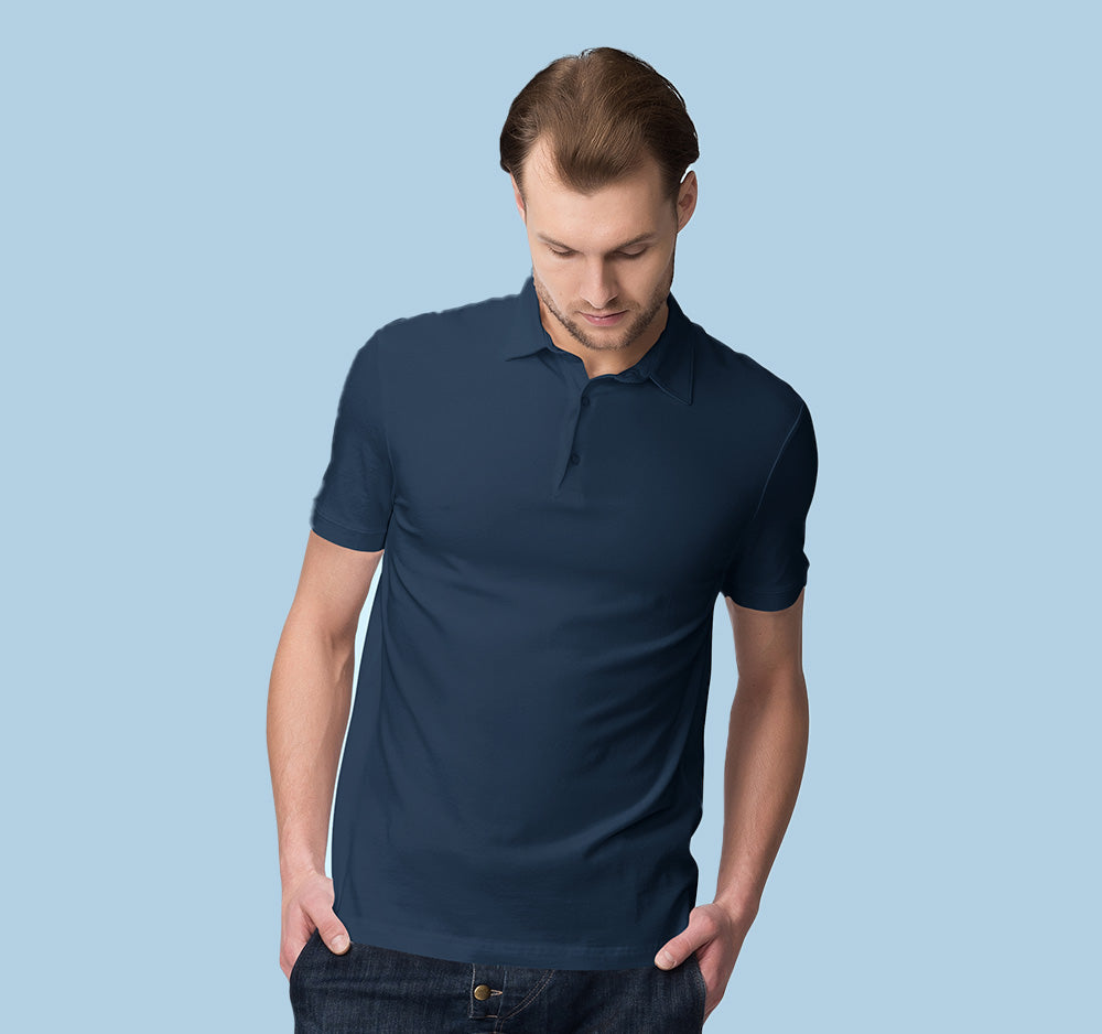 Plain Collar Polo T Shirt