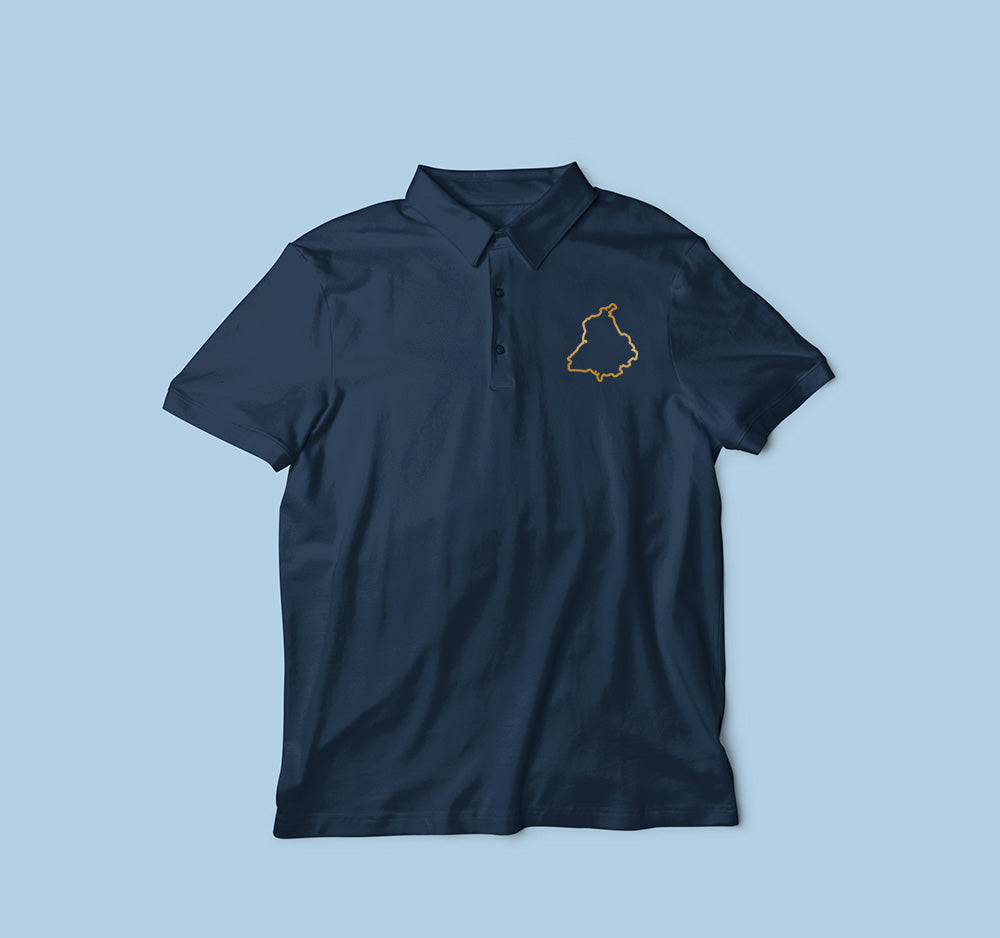 Punjab Map Collar Polo T Shirt