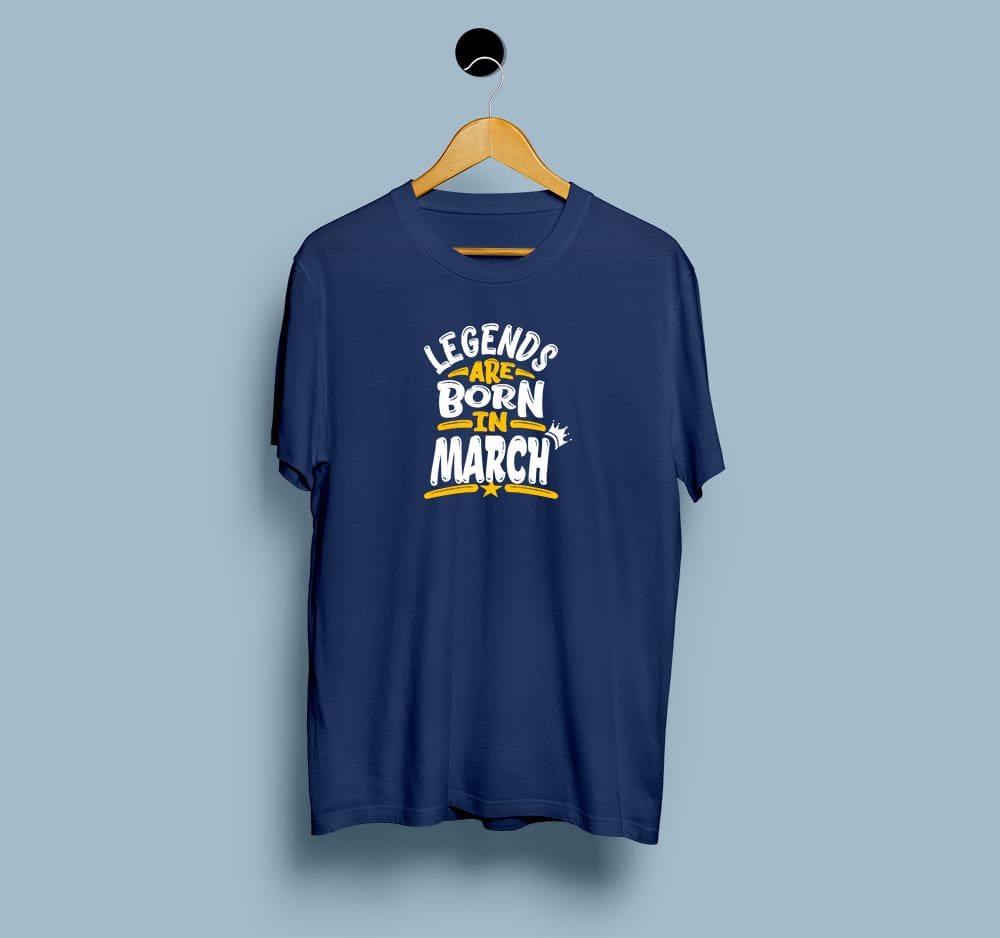 Legends Are Born In March - Men T Shirt