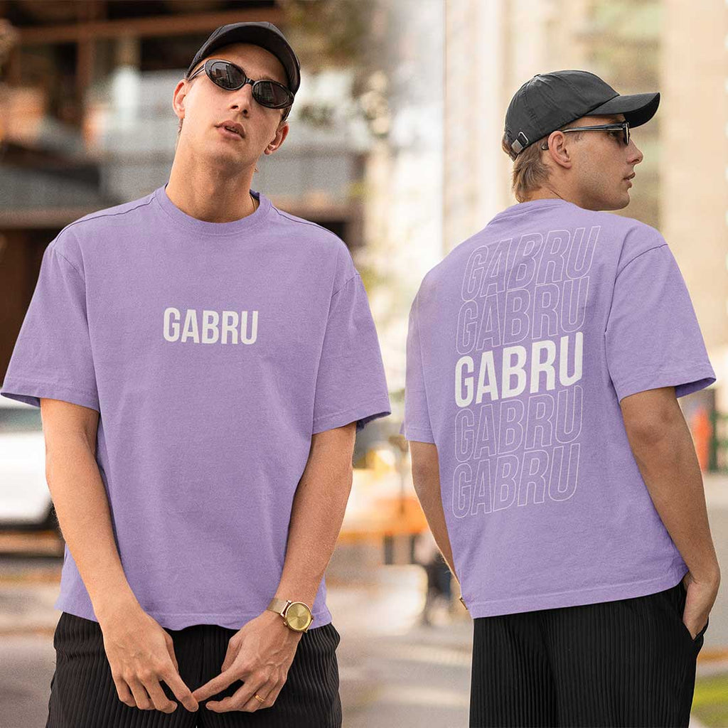 Gabru lavender Oversized T Shirt