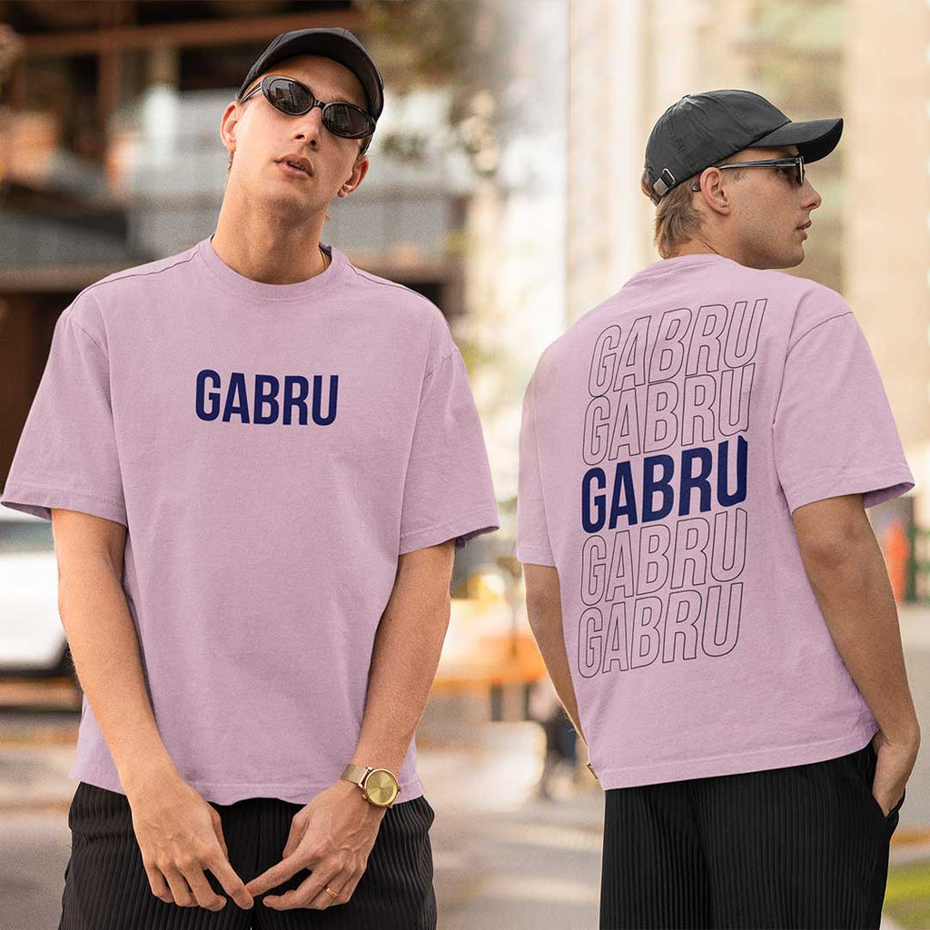 Gabru lilac Oversized T Shirt
