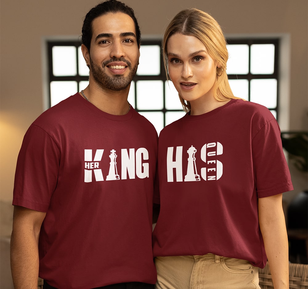 King Queen Couple T Shirts