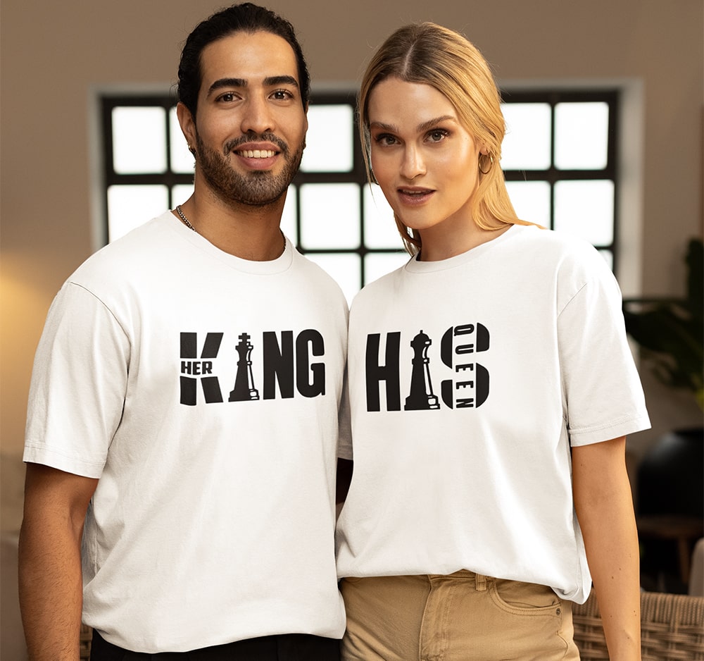 King Queen Couple T Shirts