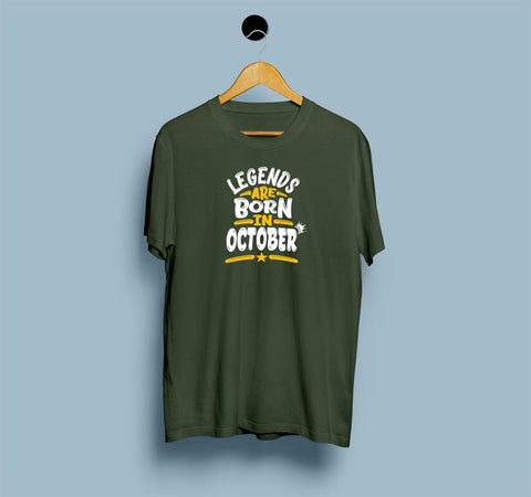 Legends Are Born In October Men T Shirt