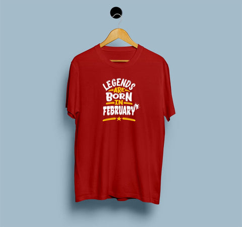 Legends Are Born In February - Men T Shirt