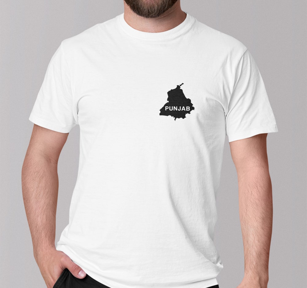 Buy Punjab Map Custom Printed Punjabi T Shirts For Men India – Punjabi Adda