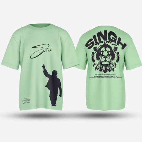 Sher Singh Mint green Oversized T Shirt