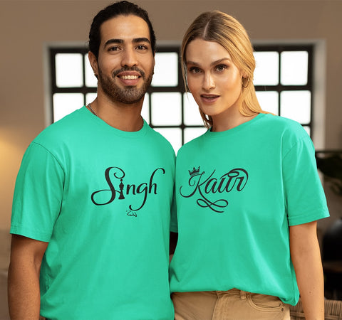 Singh and Kaur Couple T Shirt