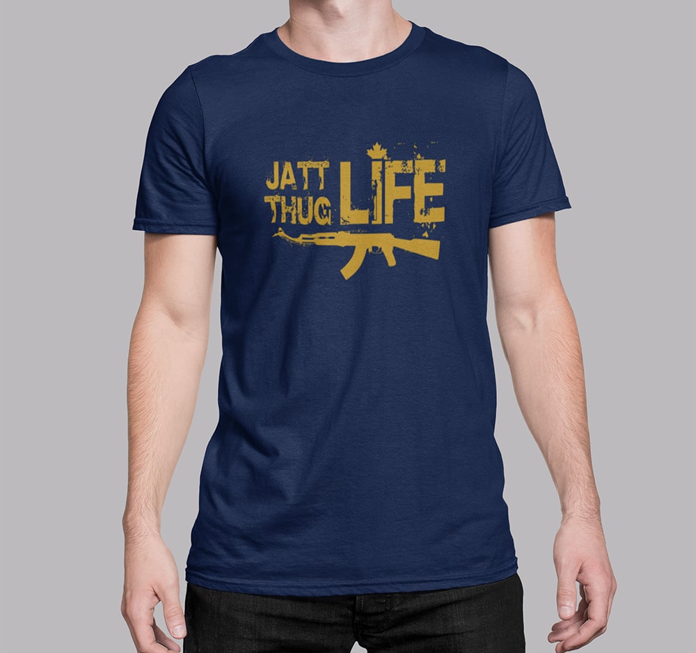 Jatt Thug Life - Men Punjabi T Shirts