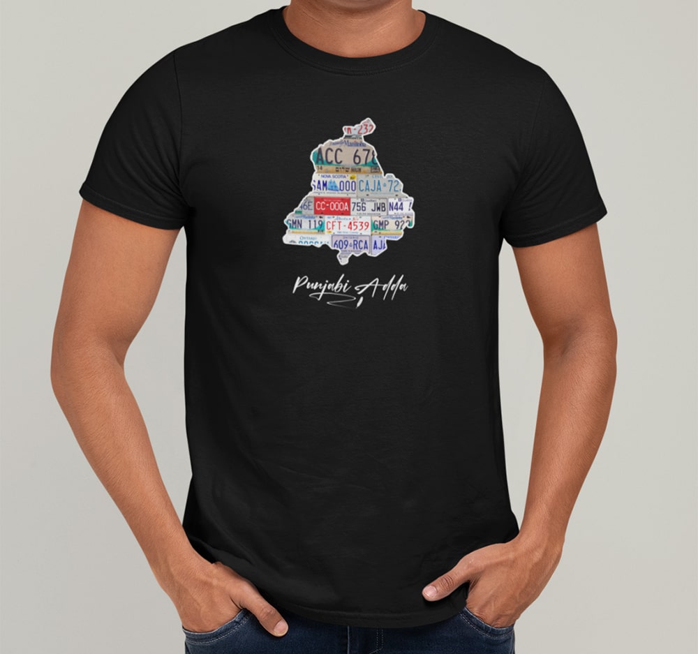 Punjab Map - Men Punjabi T-Shirts