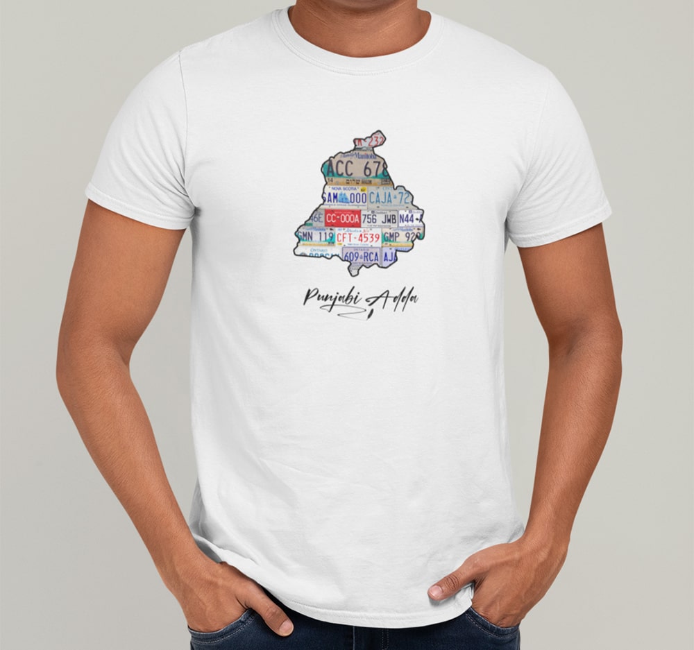 Punjab Map - Men Punjabi T-Shirts