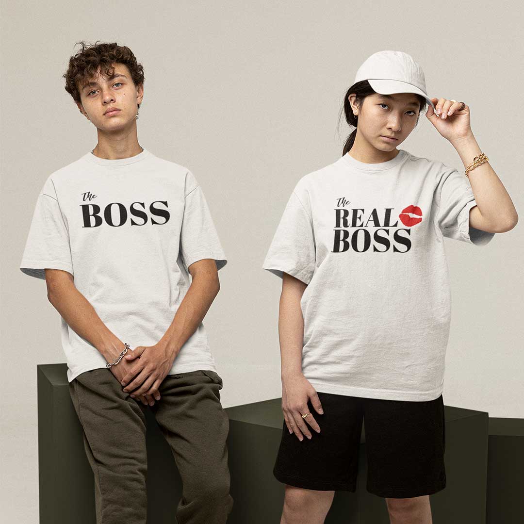 the boss oversized couple t shirts