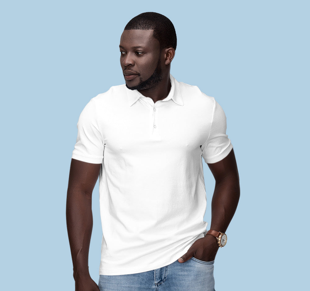 Plain Collar Polo T Shirt - Main Image
