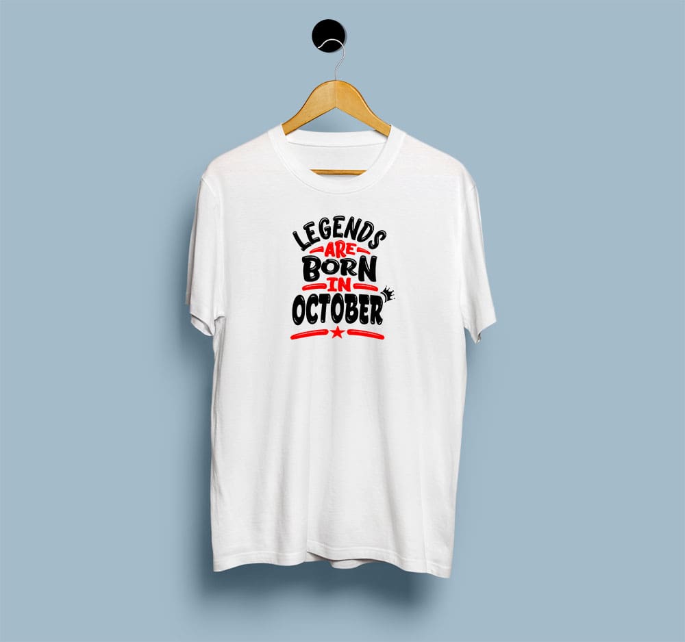 Legends Are Born In October- Men T Shirt